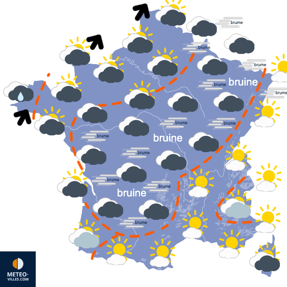 Carte de température France
