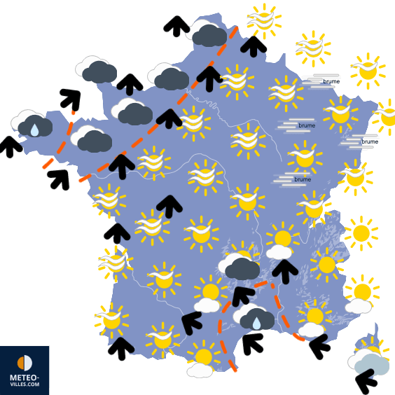 Carte de température France