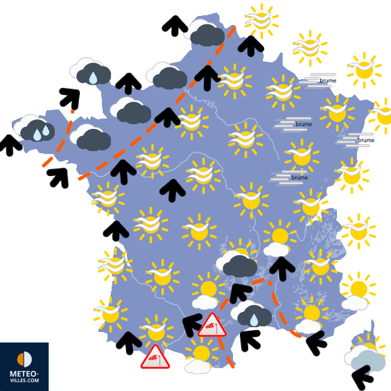 Carte de température France