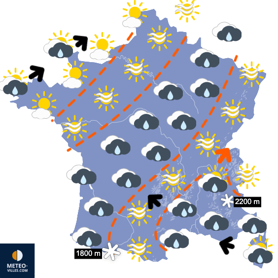 Carte de température France