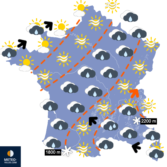 Carte de température France