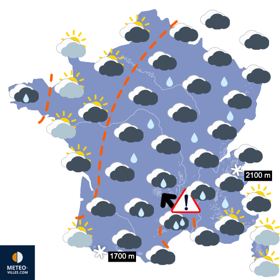 Carte de température France