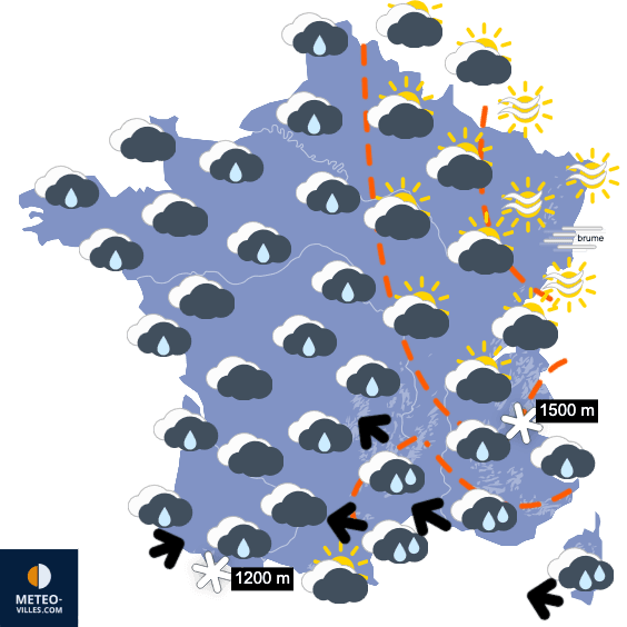 Carte de température France