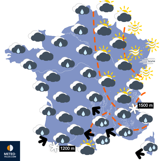 Carte de température France