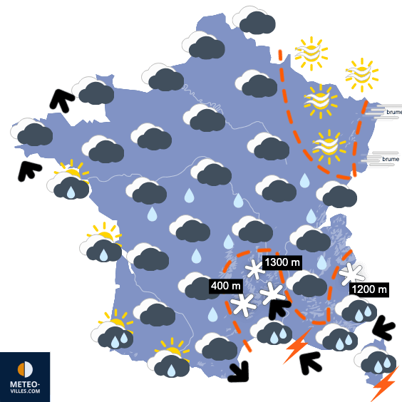 Carte de température France