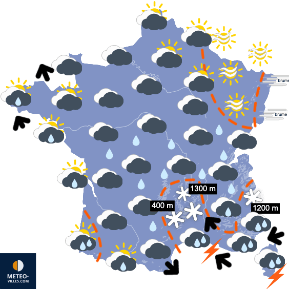 Carte de température France