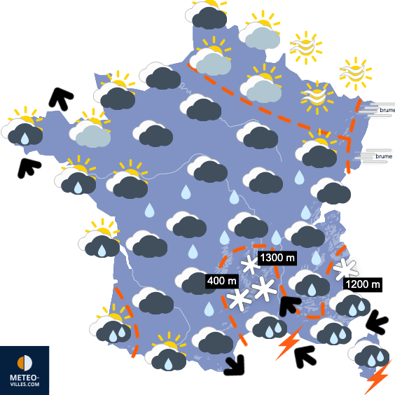 Carte de température France