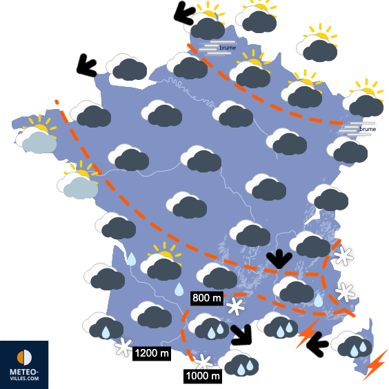 Carte de température France