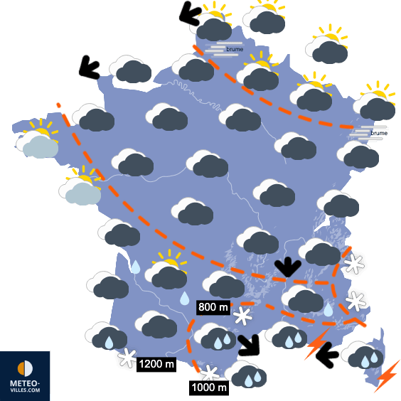 Carte de température France