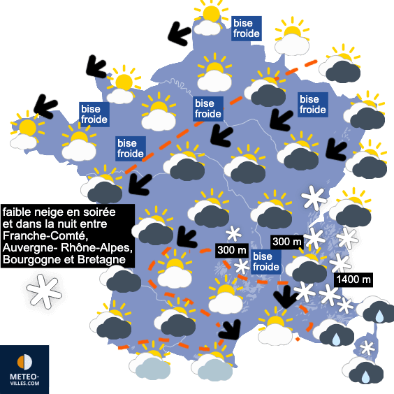 Carte de température France