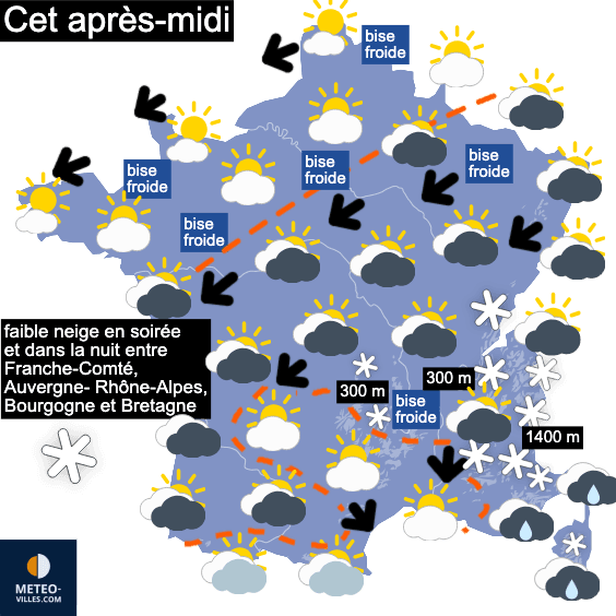 Carte de température France