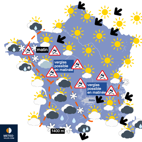 Carte de température France