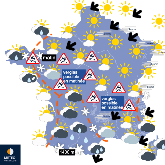 Carte de température France
