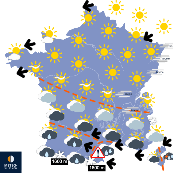 Carte de température France