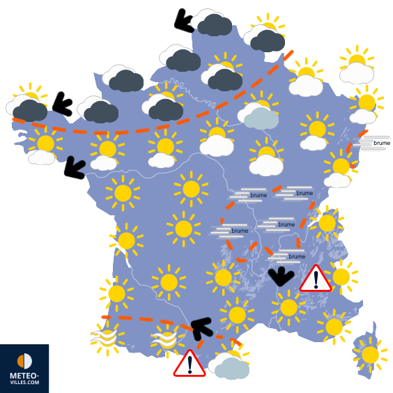 Carte de température France