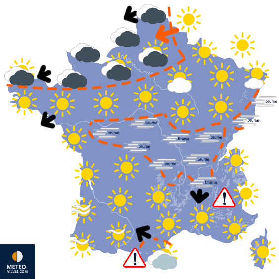 Carte de température France