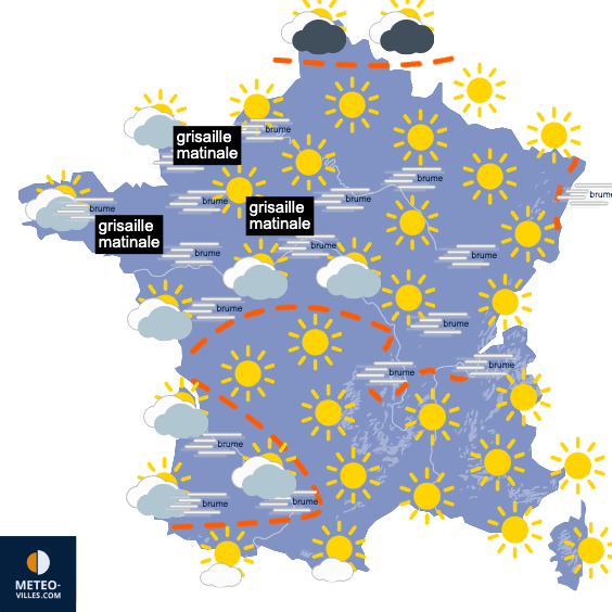 Carte de température France