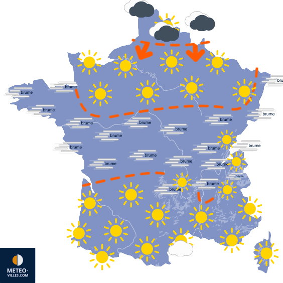 Carte de température France
