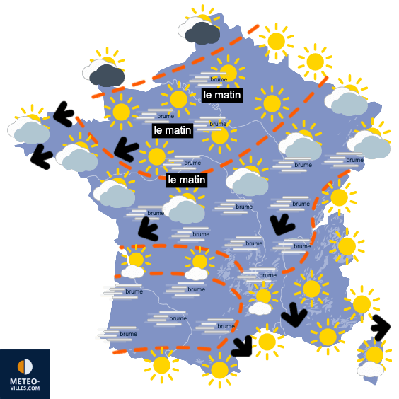 Carte de température France