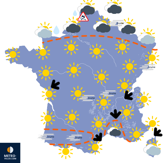 Carte de température France