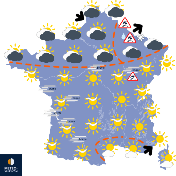Carte de température France