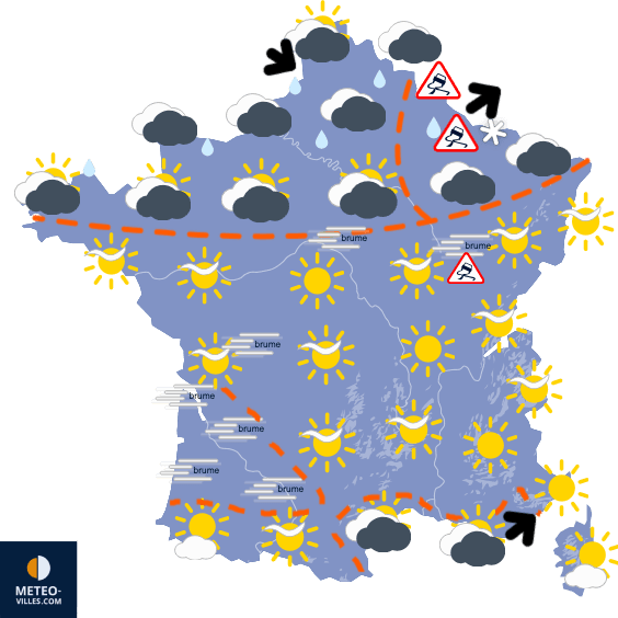 Carte de température France