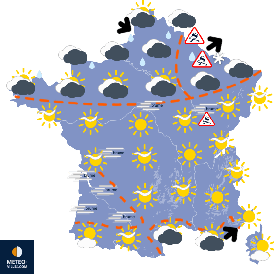 Carte de température France