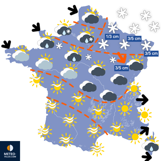 Carte de température France