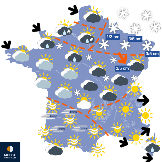 Carte de température France