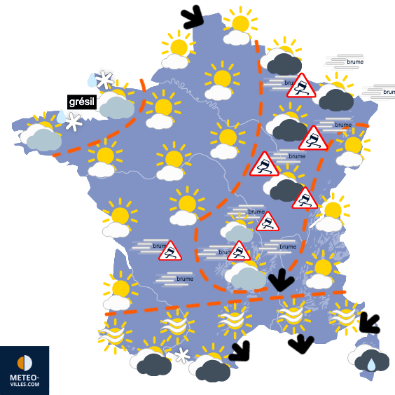 Carte de température France