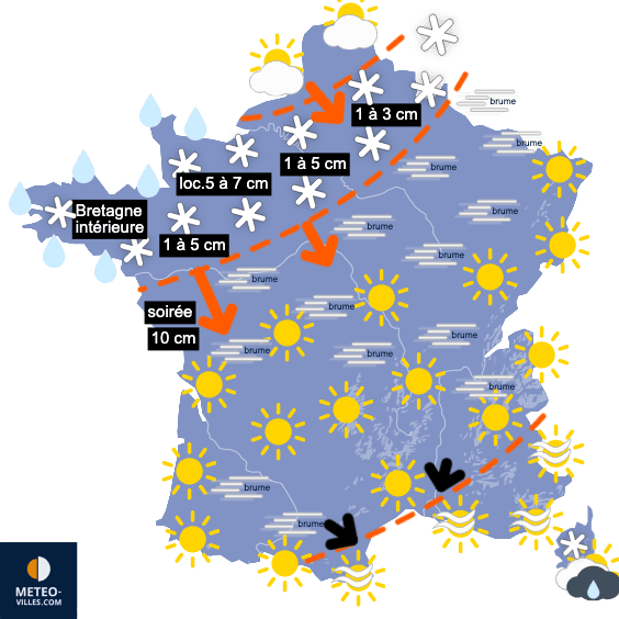Carte de température France