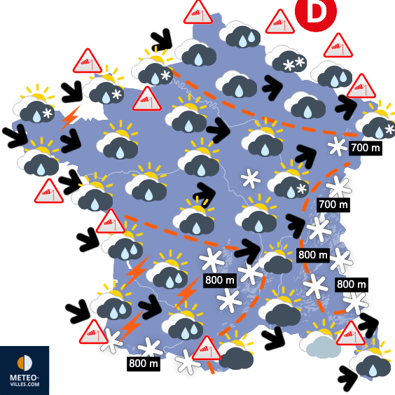 Carte de température France