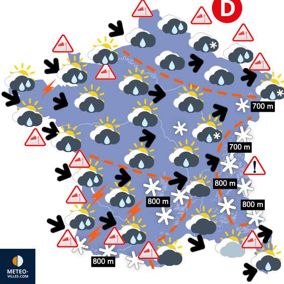 Carte de température France