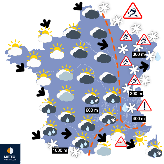 Carte de température France