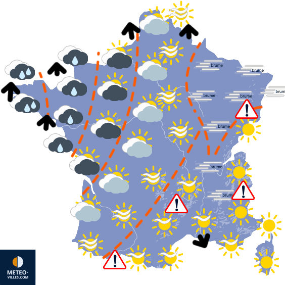Carte de température France
