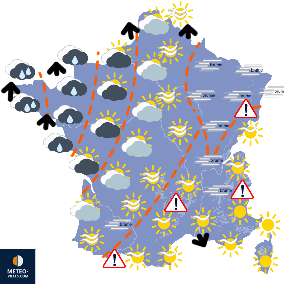 Carte de température France