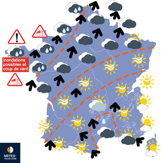 Carte de température France