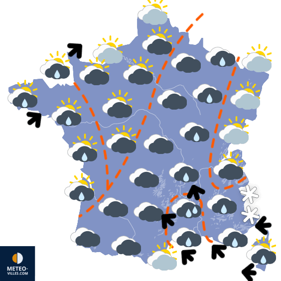 Carte de température France