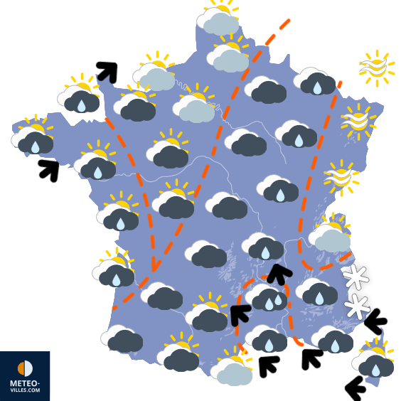 Carte de température France