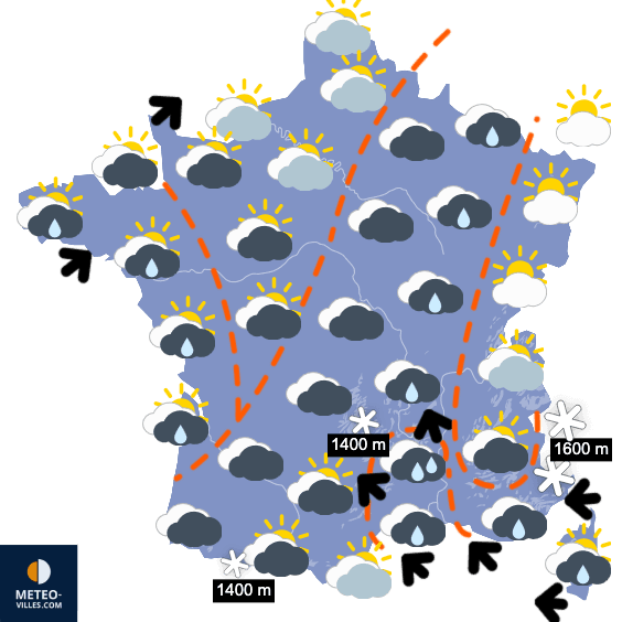 Carte de température France
