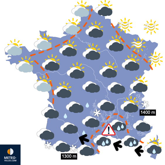 Carte de température France