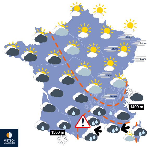 Carte de température France