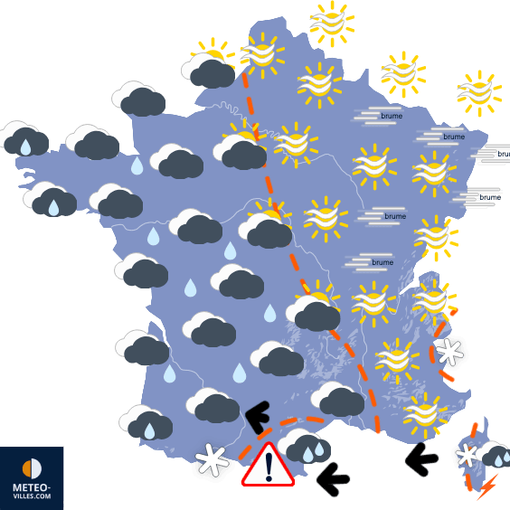 Carte de température France