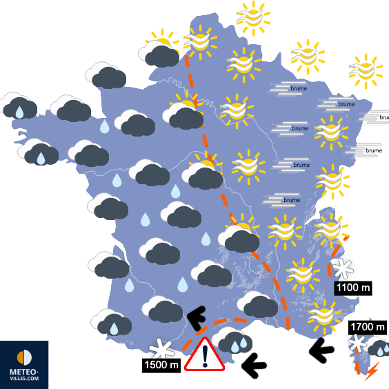 Carte de température France