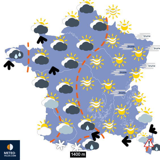 Carte de température France