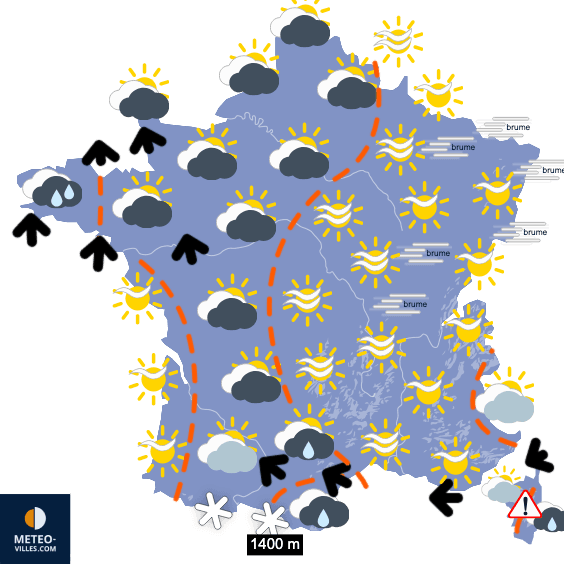 Carte de température France