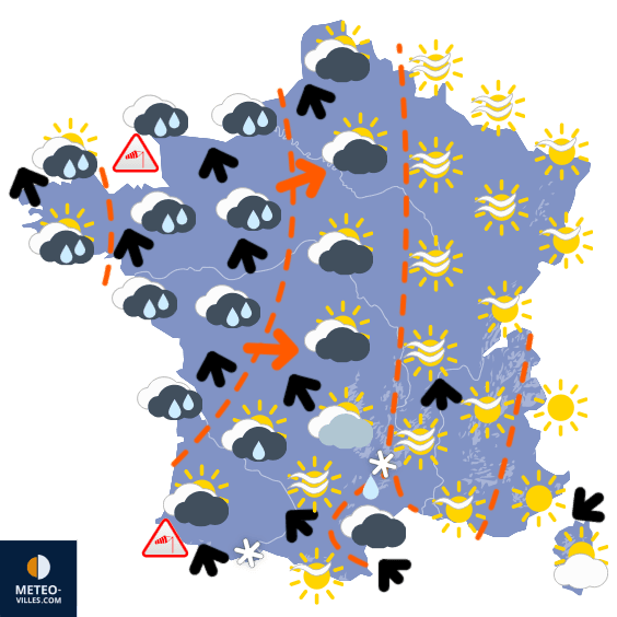 Carte de température France