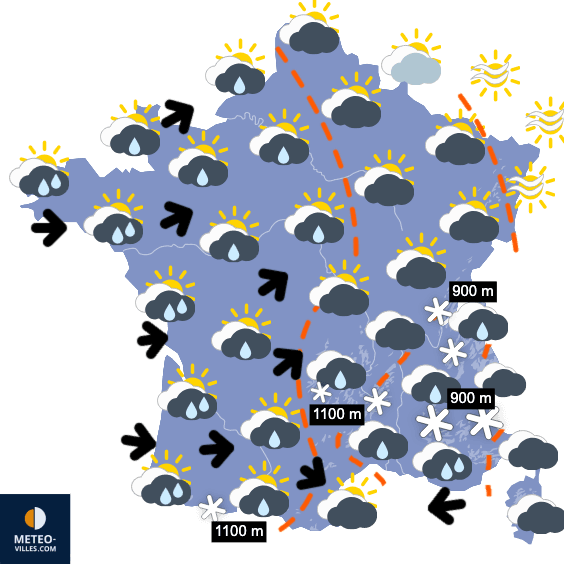 Carte de température France