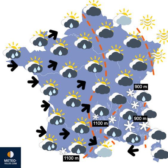 Carte de température France