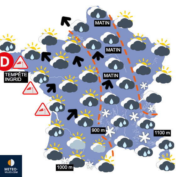 Carte de température France